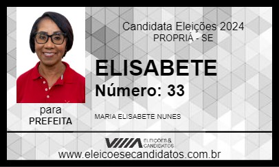 Candidato ELISABETE 2024 - PROPRIÁ - Eleições