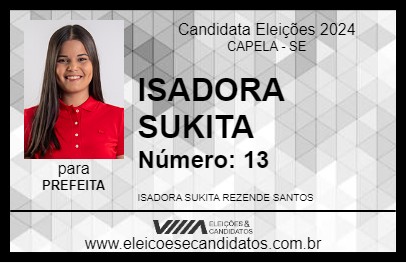 Candidato ISADORA SUKITA 2024 - CAPELA - Eleições