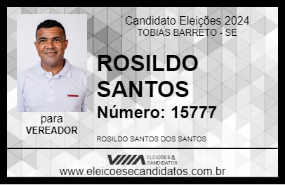 Candidato ROSILDO SANTOS 2024 - TOBIAS BARRETO - Eleições