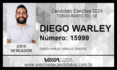 Candidato DIEGO WARLEY 2024 - TOBIAS BARRETO - Eleições