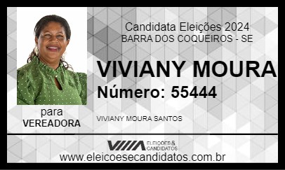 Candidato VIVIANY MOURA 2024 - BARRA DOS COQUEIROS - Eleições