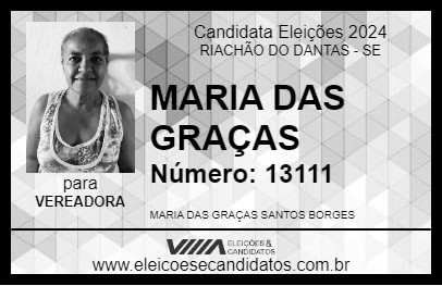 Candidato MARIA DAS GRAÇAS 2024 - RIACHÃO DO DANTAS - Eleições