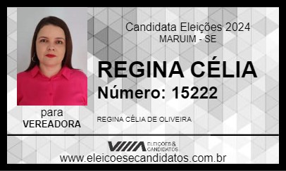 Candidato REGINA CÉLIA 2024 - MARUIM - Eleições