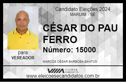 Candidato CÉSAR DO PAU FERRO 2024 - MARUIM - Eleições