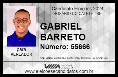 Candidato GABRIEL BARRETO 2024 - ROSÁRIO DO CATETE - Eleições