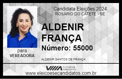 Candidato ALDENIR FRANÇA 2024 - ROSÁRIO DO CATETE - Eleições