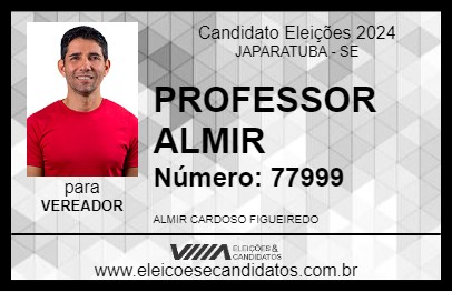 Candidato PROFESSOR ALMIR 2024 - JAPARATUBA - Eleições