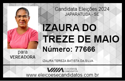 Candidato IZAURA  DO TREZE DE MAIO 2024 - JAPARATUBA - Eleições