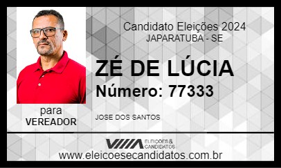 Candidato ZÉ DE LÚCIA 2024 - JAPARATUBA - Eleições