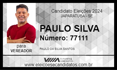 Candidato PAULO SILVA 2024 - JAPARATUBA - Eleições