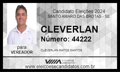 Candidato CLEVERLAN 2024 - SANTO AMARO DAS BROTAS - Eleições