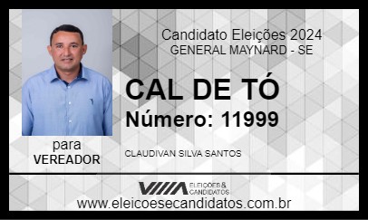 Candidato CAL DE TÓ 2024 - GENERAL MAYNARD - Eleições