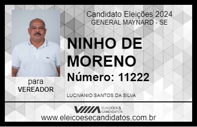 Candidato NINHO DE MORENO 2024 - GENERAL MAYNARD - Eleições