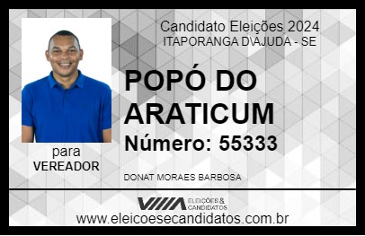 Candidato POPÔ DE AMINTAS 2024 - ITAPORANGA D\AJUDA - Eleições