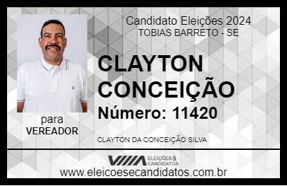 Candidato CLAYTON CONCEIÇÃO 2024 - TOBIAS BARRETO - Eleições