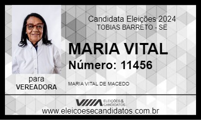 Candidato MARIA VITAL 2024 - TOBIAS BARRETO - Eleições