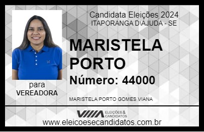 Candidato MARISTELA PORTO 2024 - ITAPORANGA D\AJUDA - Eleições