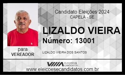 Candidato LIZALDO VIEIRA 2024 - CAPELA - Eleições