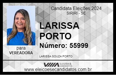 Candidato LARISSA PORTO 2024 - SIRIRI - Eleições