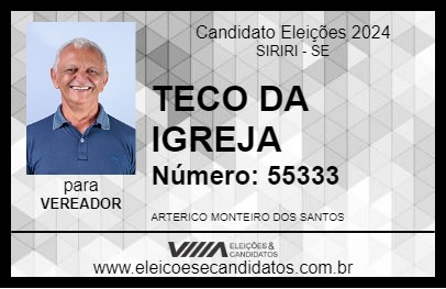 Candidato TECO DA IGREJA 2024 - SIRIRI - Eleições