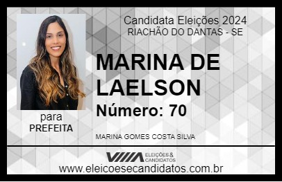 Candidato MARINA DE LAELSON 2024 - RIACHÃO DO DANTAS - Eleições