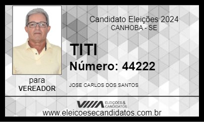 Candidato TITI 2024 - CANHOBA - Eleições