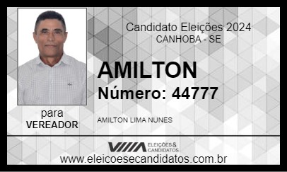 Candidato AMILTON 2024 - CANHOBA - Eleições