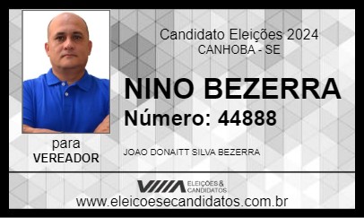 Candidato NINO BEZERRA 2024 - CANHOBA - Eleições