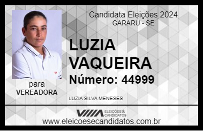 Candidato LUZIA VAQUEIRA 2024 - GARARU - Eleições