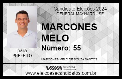 Candidato MARCONES MELO 2024 - GENERAL MAYNARD - Eleições