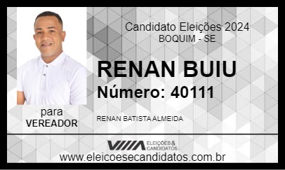 Candidato RENAN BUIU 2024 - BOQUIM - Eleições