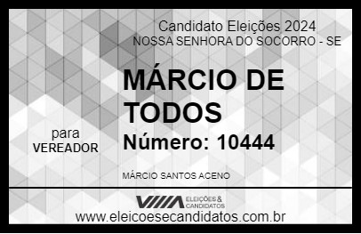 Candidato MÁRCIO DE TODOS 2024 - NOSSA SENHORA DO SOCORRO - Eleições