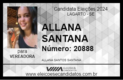 Candidato ALLANA SANTANA 2024 - LAGARTO - Eleições