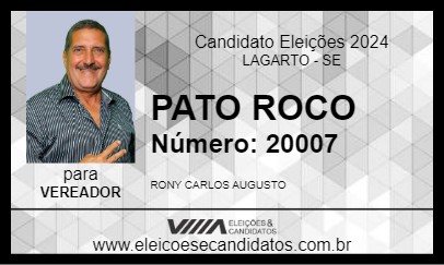 Candidato PATO ROCO 2024 - LAGARTO - Eleições