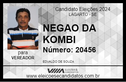 Candidato NEGAO DA KOMBI 2024 - LAGARTO - Eleições