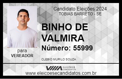 Candidato BINHO DE VALMIRA 2024 - TOBIAS BARRETO - Eleições