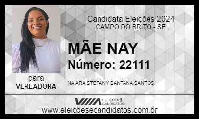 Candidato MÃE NAY 2024 - CAMPO DO BRITO - Eleições