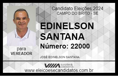 Candidato EDINELSON SANTANA 2024 - CAMPO DO BRITO - Eleições