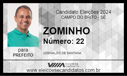 Candidato ZOMINHO 2024 - CAMPO DO BRITO - Eleições