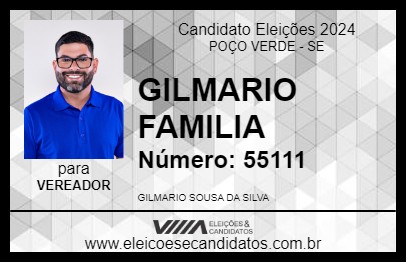 Candidato GILMARIO FAMILIA 2024 - POÇO VERDE - Eleições