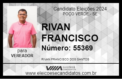 Candidato RIVAN FRANCISCO 2024 - POÇO VERDE - Eleições