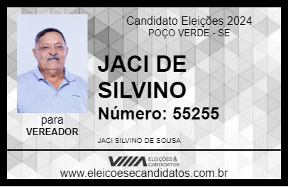 Candidato JACI DE SILVINO 2024 - POÇO VERDE - Eleições