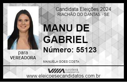 Candidato MANU DE GABRIEL 2024 - RIACHÃO DO DANTAS - Eleições