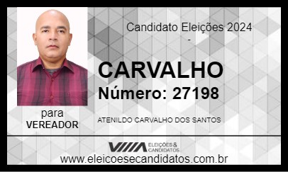 Candidato CARVALHO 2024 - NOSSA SENHORA DO SOCORRO - Eleições