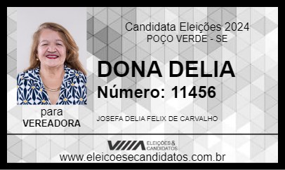 Candidato DONA DELIA 2024 - POÇO VERDE - Eleições