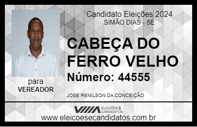 Candidato CABEÇA DO FERRO VELHO 2024 - SIMÃO DIAS - Eleições