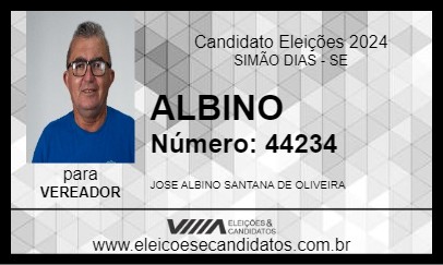 Candidato ALBINO 2024 - SIMÃO DIAS - Eleições