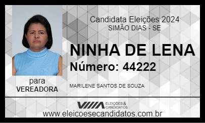 Candidato NINHA DE LENA 2024 - SIMÃO DIAS - Eleições