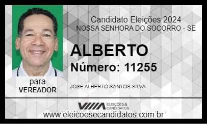 Candidato ALBERTO 2024 - NOSSA SENHORA DO SOCORRO - Eleições