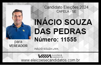 Candidato INÁCIO SOUZA DAS PEDRAS 2024 - CAPELA - Eleições